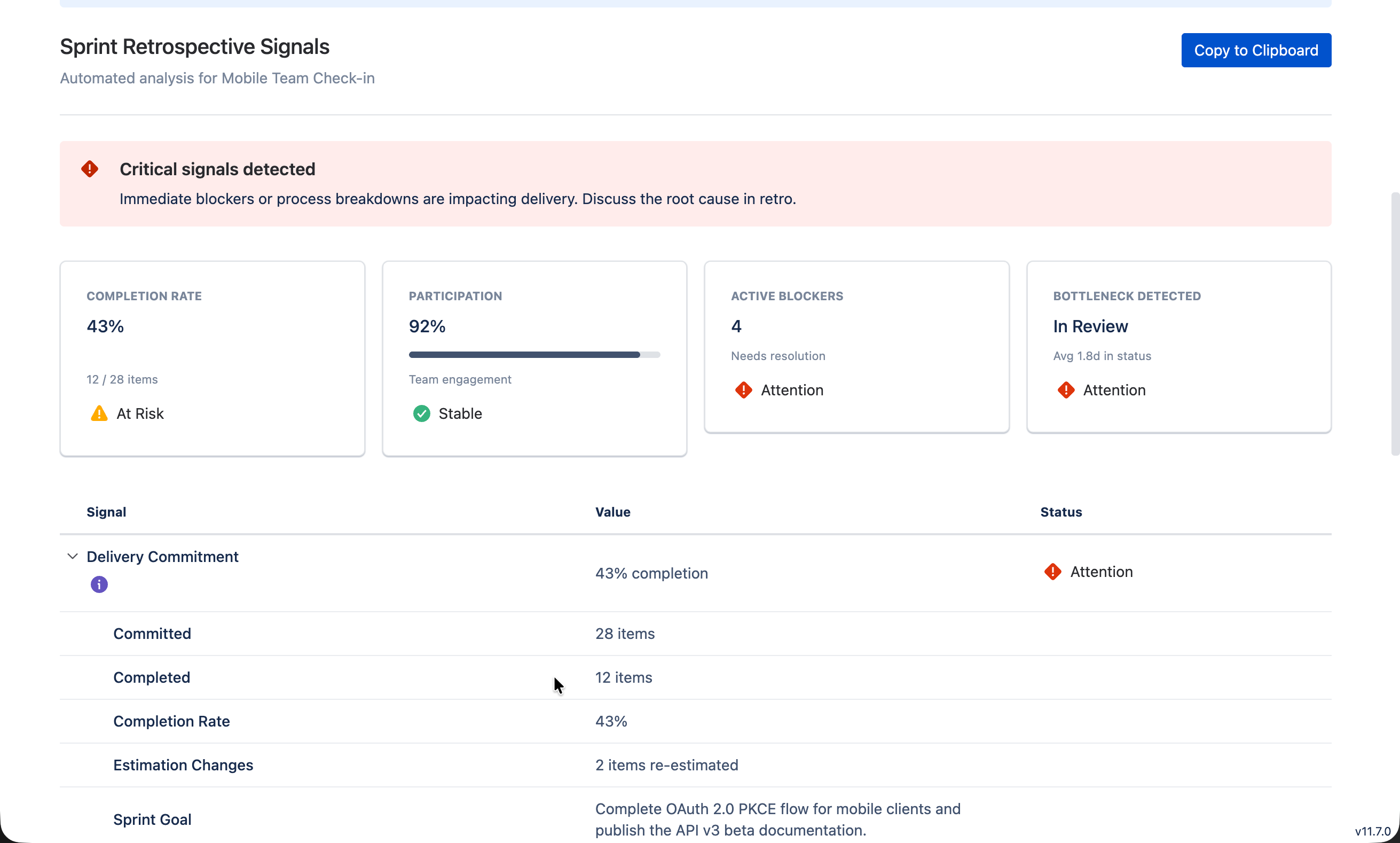 Retro Signals Dashboard